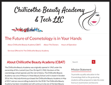 Tablet Screenshot of chillicothebeautyacademy.com